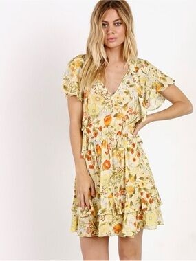 Spell RARE Sayulita ruffle Mini Dress